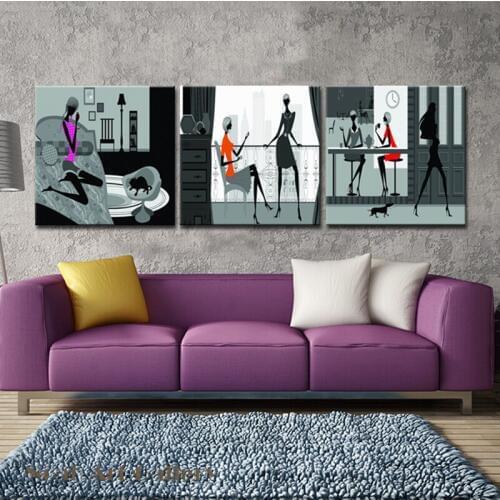 Womans Different Ways of Leisure Contemporary Art Abstract Woman Figure Photo Prints for Home Decorative No Framed