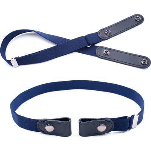 Lazy Buckle Free Adjustable Belt Elastic Waist Belt Stretchy Cinch Belts Invisible for Jeans Pant YS-BUY