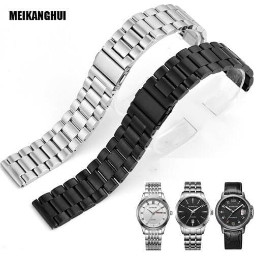 High Quality Solid Stainless Steel Watch Band Adjustable Strap Metal Watch Strap Handmade Watchbands 18mm 20mm 22mm Mens Womens