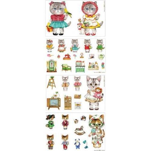 Yuying DIY! lovely cat cotton fabric, linen/cotton, 135cm*38cm, zakka diy fabric,perfect for patchwork and crafts