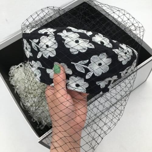 The spring and autumn period retro summer bud silk gauze beret socialite female Japanese