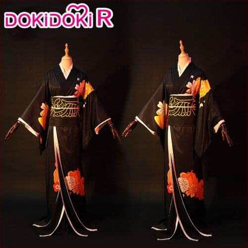 DokiDoki-R Anime Demon Slayer: Kimetsu no Yaiba Cosplay Kibutsuji Muzan Costume Women Kimono Kimetsu no Yaiba Cosplay Costume