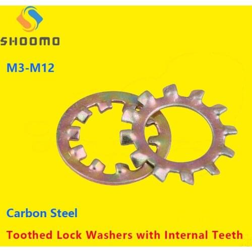 Toothed Gasket Lock Washer External Teeth Lock Washer Internal Toothed Shakeproof Washers Lock Washer DIN6797 Carbon Steel