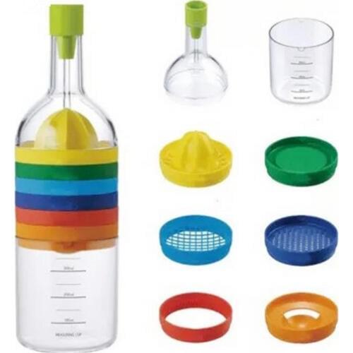 1set Multifunction 8 in 1 Bottle Funnel Juicer Grater Egg Cracker Shredding Opener Egg Separator Measuring Cup Cooking OK 0503