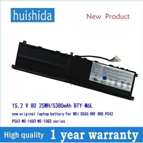 15,2 V 80 25WH BTY-M6L new original laptop battery for MSI GS65 8RF 8RE PS42 PS63 MS-16Q3 MS-16Q3 series