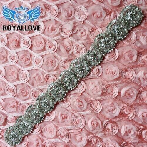 30pcs) Clear Crystal Pearl Applique DIY Strass Rhinestone Appliques Wedding Decoration Iron Crystal Patches For Garment 46cm L