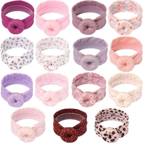 5pcs/Lot Donut Kids Headband Width Headbands Soft Cotton Princess Girl Elastic Hair Bands Infant Newborn Hair Accessories