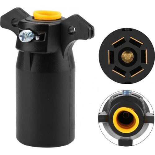 Car Cables 7 Pin Round Trailer Towbar Towing Plug Adapter Connector 12V US Plug car socket New arrives