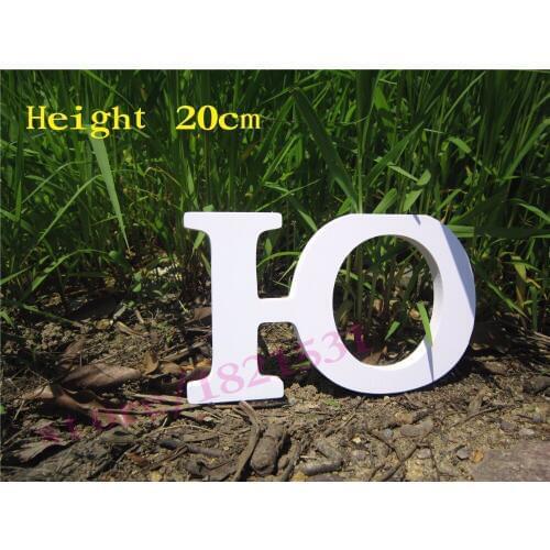 20cm Russian Letter Artificial wood Wooden White Letters Birthday Wedding Decoration Home Decor Decoration thick white letter