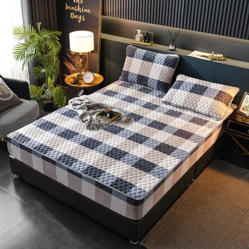 Mattress Cover Breathable Mattress Protector Solid Color Quilted mattress cover high-grade bed cover dust-proof and non-slip