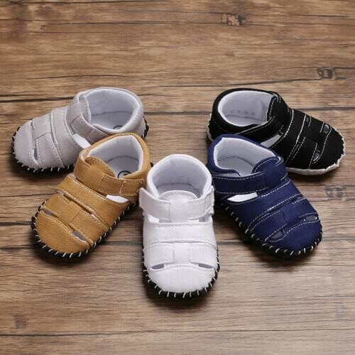 Baby shoes summer toddler shoes first walk soft solid color comfortable boy baby shoes