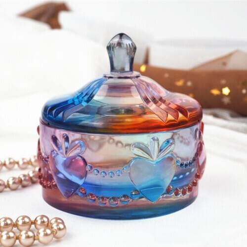 DIY Crystal Epoxy Resin Storage Box Cute Love Cup Jewelry Box Mirror Silicone Mold Silicon Molds For Resin Art