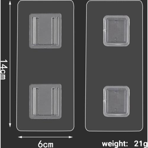 Double-Sided Adhesive Wall Hooks Upgrade Lengthen Strong Transparent Suction Cup Sucker Wall Storage Holder Kitchen Bathroom