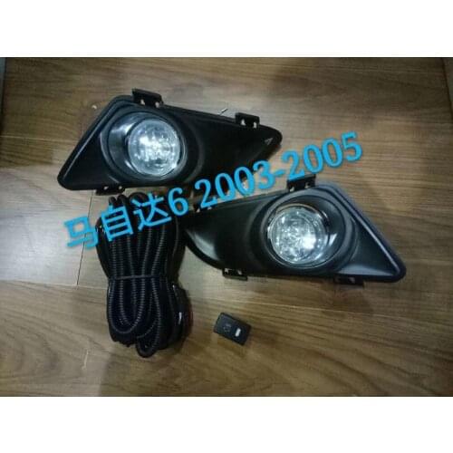 Eosuns Halogen Fog Lamp Front Bumper Light +fog Lamp Cover for Mazda 6 2003-2005