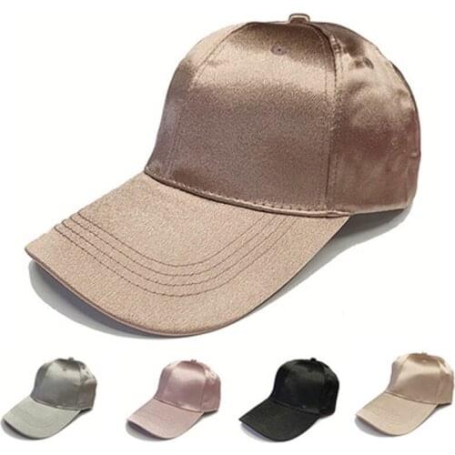 New Silk Satin Colored Leisure Baseball Cap Men And Womens Wild Student Cap Window-Shopping Sun Visor