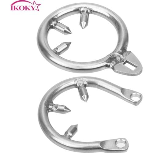 IKOKY Penis Lock Male Chastity Device Stainless Steel Cock Cage Accessories Adult Sex Products Sex Toys for Men