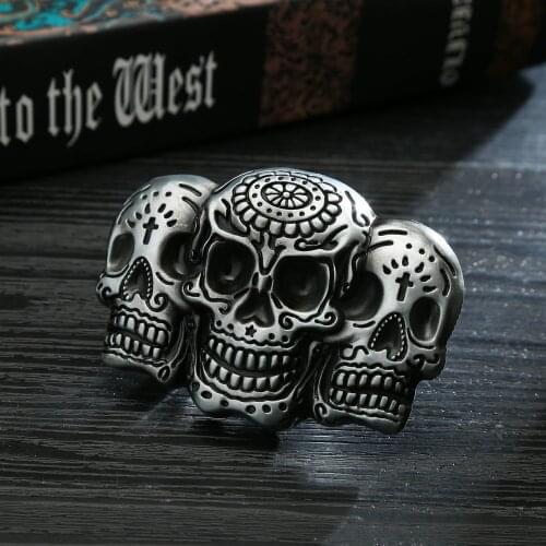 Cowboys Skull fashion Punk hip hop cowboy buckle for a 4.0 belt