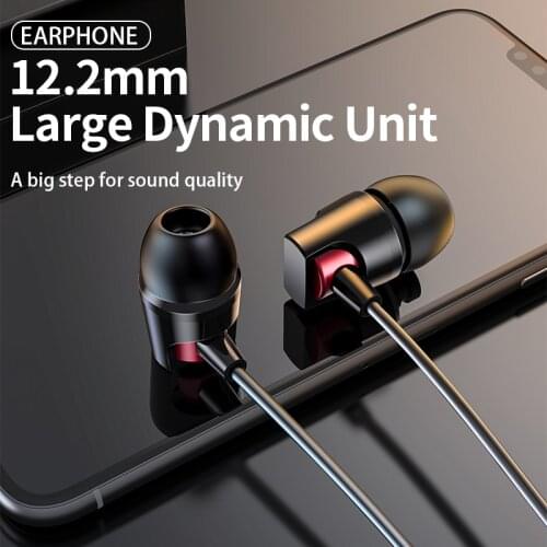 Genai Metal Wired Earphones Stereo Bass Headphones 3.5mm in-Ear Earpiece with Microphone Earbuds Music Sport Headset for Xiaomi