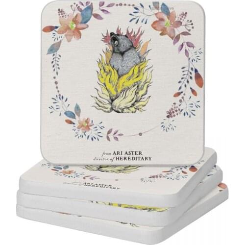 Midsommar Natural Diatomite Square Round Coaster Resistant Water Cup Bonsai Mat Soap Toothbrush Pad Wholesale Diameter 10cm