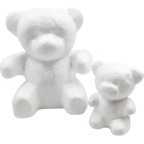 15*10cm Modelling Polystyrene Styrofoam Foam Bear Model Handmade Material Diy Bear Christmas Party Decoration Supplies Gifts