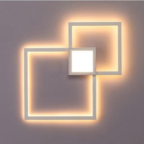Nordic Wall Lamp Living Room Bathroom Decor Led Minimalist Square Sconce Study Bedroom Bedside Lights Home Decoration Wall Light