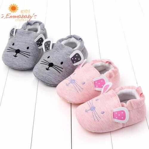 Infant Baby Boys Girls Cute Animal Winter Warm Booties Slippers Soft Sole Non Skid Crib House Shoes First Walkers Shoes