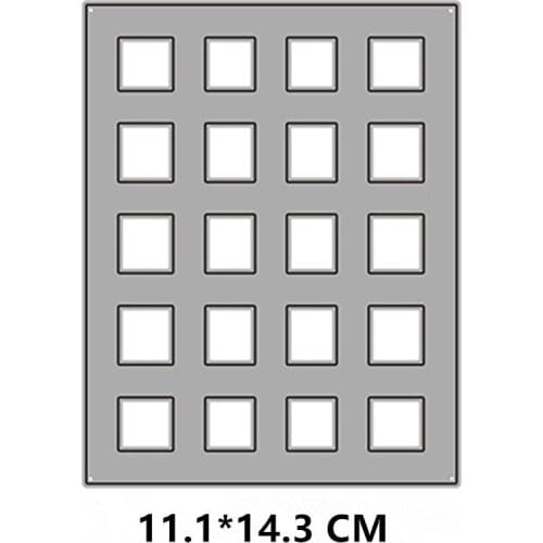 2021 New Checkered Background Cutting Dies DIY Scrapbooking Embossing Paper Photo Frame Stamps Crafts Template Mould Stencils