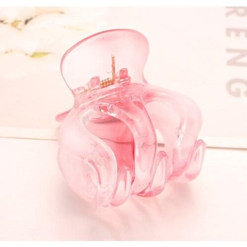 1Pcs New Arrival Small Hair Claw Transparent Hairpin Plastic Hair Clip Sweet Women Hair Accessories Acrylic Geometric Hair Crab