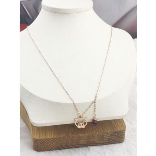 Necklace Pig european and american classic women luxe leopard head Jewelry steel