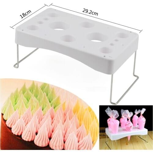 Cake Piping Icing Bags Nozzle Holder Shelf Cake Decorating Tool Plastic Folding Shelf Kitchen Cake Baking Supplies