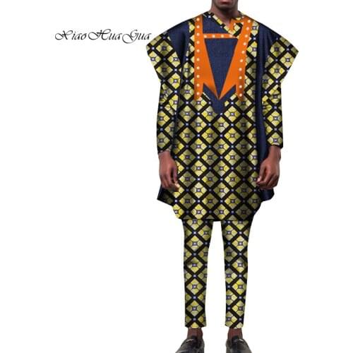 Robe Dress Pullovers Men African Dress Shirts Sleeveless Dashiki Kaftan Tops African Men Clothes Print Plus Size WYN882