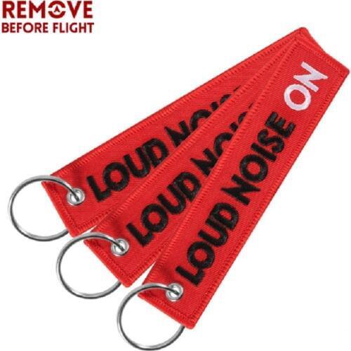 POMPOM Fashion Embroidery Loud Noise ON keychains for motorcycles and Car Customize keyring key holder Jewelry llavero 3 PCS/LOT