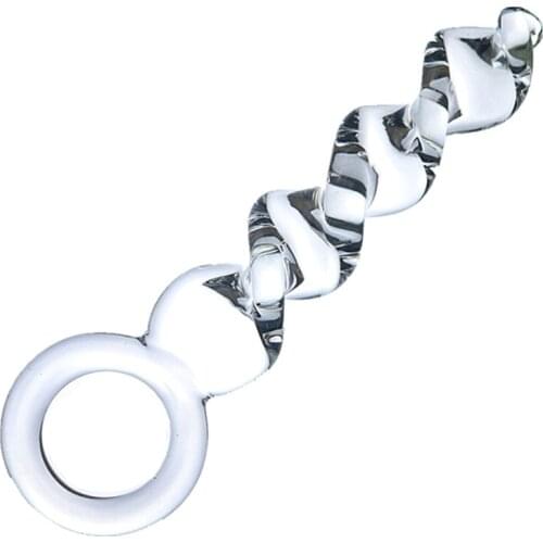 Glass Plug Adult Masturbating Sex Toys Manual Butt Clitoral Stimulator for Women Lesbian Men Couples