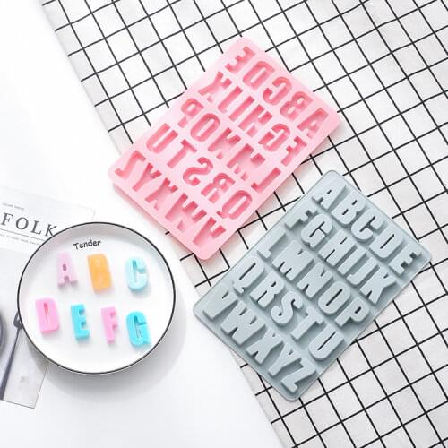 26 uppercase English alphabet chocolate silicone mold DIY fudge cake mold kitchen baking cake decoration tool 27.2*18.2