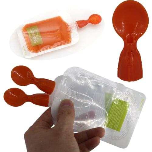 Silicone Squeeze Soft Tip Baby Feeding Spoons for Reusable Food Pouch Silicone Squeeze Soft Tip Baby Feeding Spoons for Reusable