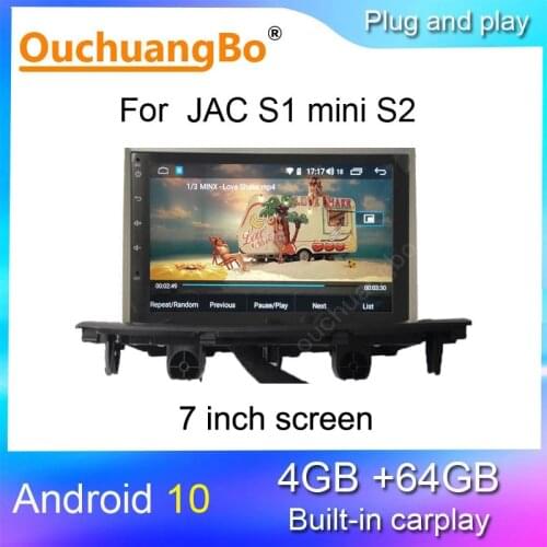 Ouchuangbo radio stereo recorder for JAC S1 mini S2 support android 9.0 system audio player gps 2GB RAM 32GB ROM