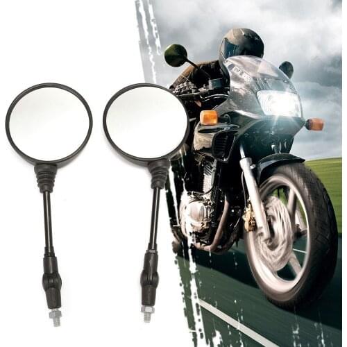 Pair Universal 1 Folding Motorcycle Side Rearview Mirror 10mm For Yamaha Honda High Quality Free shipping