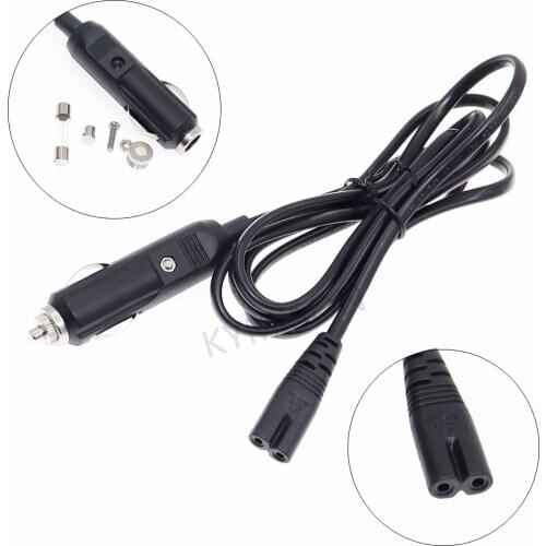 Universal 2 Pin Power Adapter Lead Cable For Car Cooler Box Mini Fridge DC12V 24V Car Cigarette Lighter Cord With 10A Fuse
