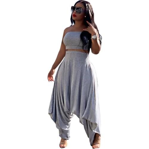 Women Casual Fashion Suit Sports Pants Women Spring Summer Loose Beam Feet Harem Pants 2-Piece Set