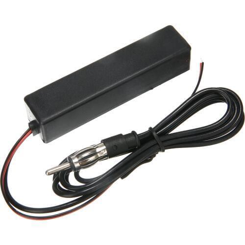 Black Universal Car Electronic Stereo Radio AM FM Hidden Amplified Antenna Kit For Boat Truck ATV For Audi For Ford