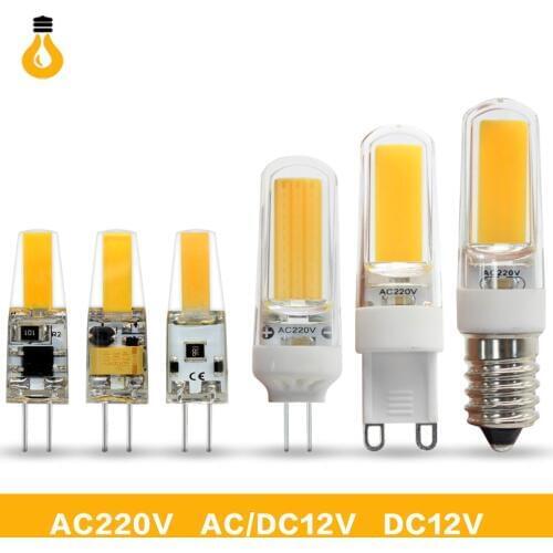 10pcs LED G4 Lamp Bulb AC DC Dimmable COB Led 12V 220V 3W 6W 9W COB SMD 3014 LED Lighting Replace Halogen Spotlight Chandelier