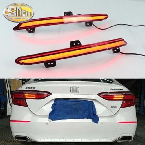 2PCS For Honda Accord 2018 - 2020 Plug&Play 3-in-1 Functions LED Bumper Light Rear Fog Lamp Brake Light Turn Signal Reflector