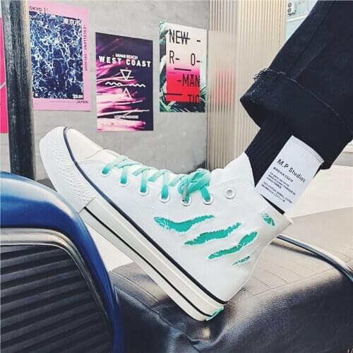 2020 High top sneakers for men canvas shoes vulcanized shoes boys sneakers classic unisex sneakers spring shoes man O6-07