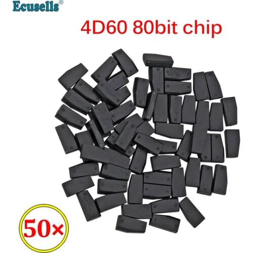 50pcs/lot 4D60 Carbon Auto Car Key Transponder Chip ID60 80Bit use to generate 61/62/65/66/67/68/69/6A/6B/72G/82(aftermarket)