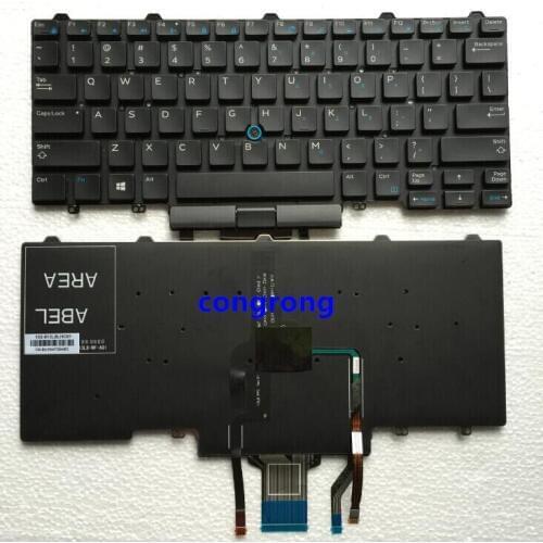 US English keyboard for DELL Latitude E3340 E5450 3340 E7450 L keyboard with backlight