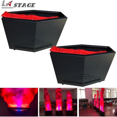 Free Shipping 2pcs/lot 1.8 Meter Silk LED Flame Light Led Fire Flame Machine With 36pcs *10mm Led Effect