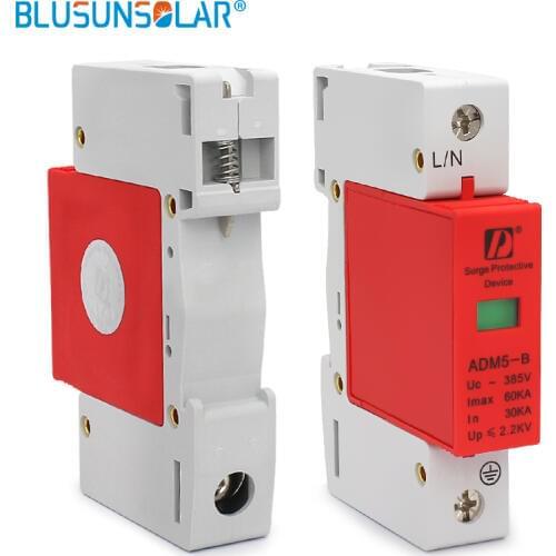 BULSUNSOLAR2 pec lot 1P L+PE 30-60kA 385V AC Din Rail SPD Low Voltage Surge Protective Device