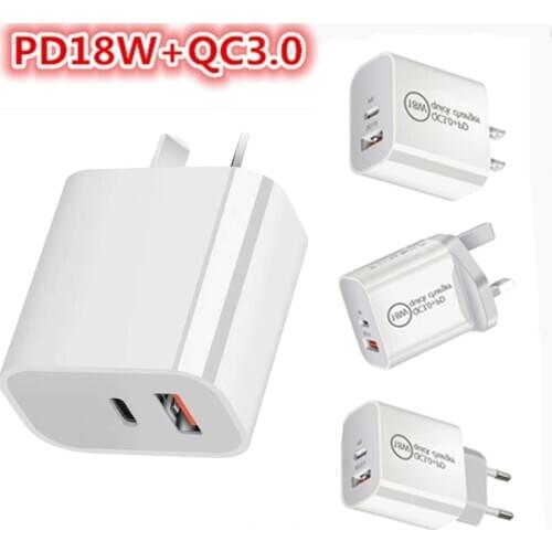 Fast Charging PD AU UK US EU plug Charger for iPhone 11pro max USB Type C Travel Power Adapter Europe Australia New Zealand