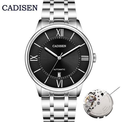 CADISEN Men Classic Automatic Mechanical Watches Brand Luxury Miyota 8215 Man Stainless Steel Wristwatch Clock Relogio Masculino