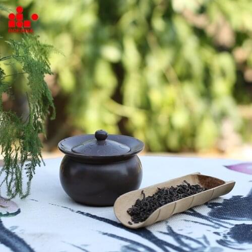 BOERNA nixing pottery tea caddy handmade Good storage effect Oolong tea dahongpao jar Authentic pottery Store 50 grams of tea